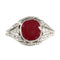 Bague 52 Bague Art déco - Rubis birman 3,19 ct et diamants en platine 58 Facettes 16319-0014