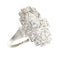 Bague 56 Bague vintage années 1950 Art déco en platine et diamants 58 Facettes 24002-0086