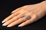 Bague 56 Bague vintage années 1950 Art déco en platine et diamants 58 Facettes 24002-0086