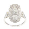 Bague 56 Bague vintage années 1950 Art déco en platine et diamants 58 Facettes 24002-0086