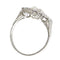 Bague 56 Bague vintage années 1950 Art déco en platine et diamants 58 Facettes 24002-0086