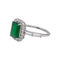 Bague 54 Bague en or blanc 18 carats avec émeraude et diamants 58 Facettes 5069573RV