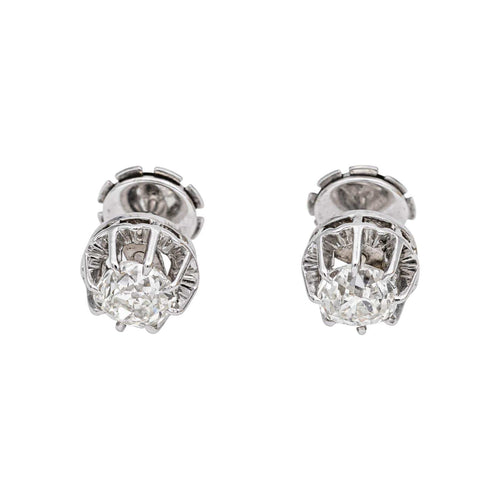 Boucles d'oreilles Boucles d'oreilles puces en or blanc et diamants 58 Facettes 4936104CN