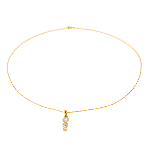 Collier Collier pendentif en or jaune 18 carats et diamants 58 Facettes 4286083CN