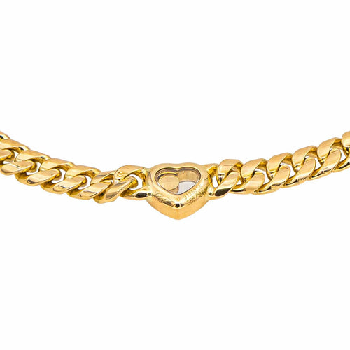 Collier Chopard Happy Diamonds - Collier maille gourmette en or jaune et diamant 58 Facettes 4799569CN