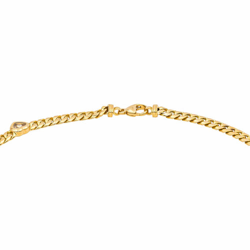 Collier Chopard Happy Diamonds - Collier maille gourmette en or jaune et diamant 58 Facettes 4799569CN