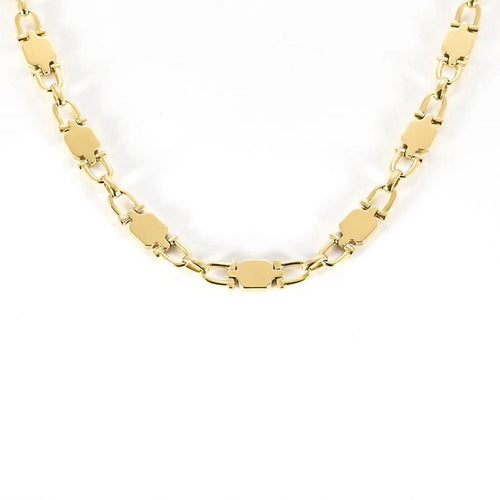 Collier Cartier - Rare Sautoir Vintage Maillons Etriers en or jaune 58 Facettes VER0043