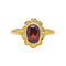 Bague 54.5 Bague Pompadour en or jaune 18 carats grenat et diamants 58 Facettes 4824714CN