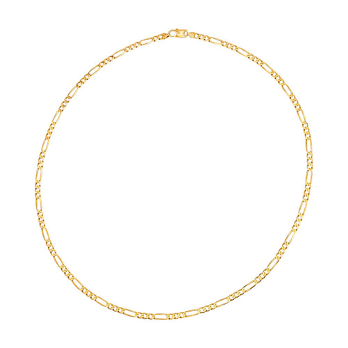 Collier Collier maille Figaro en or rose 18 carats 58 Facettes 4791188CN