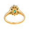 Bague 48 Bague marguerite en or jaune 18 carats avec émeraude et diamants 58 Facettes 4878440CN
