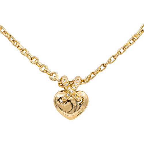 Collier Chaumet Cœur Liens - Collier en or jaune et diamants 58 Facettes 4830540CN