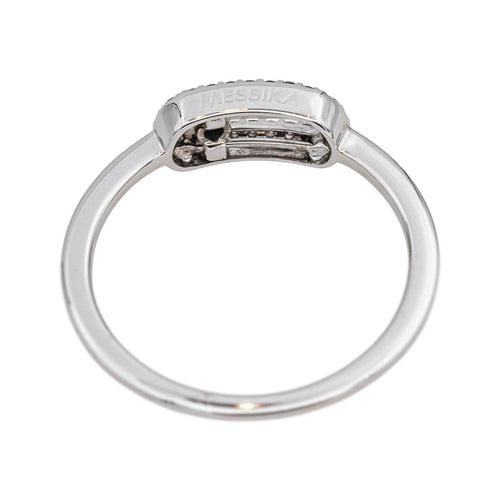 Bague 51 Messika Move Uno - Bague pavée en or blanc et diamants 58 Facettes 4993415CN
