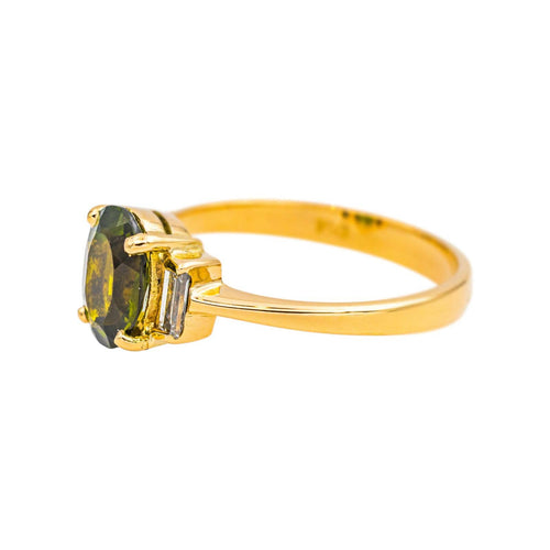 Bague 53 Bague en or jaune 18 carats avec tourmaline et diamants 58 Facettes 4309977CN