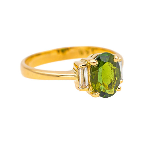 Bague 53 Bague en or jaune 18 carats avec tourmaline et diamants 58 Facettes 4309977CN