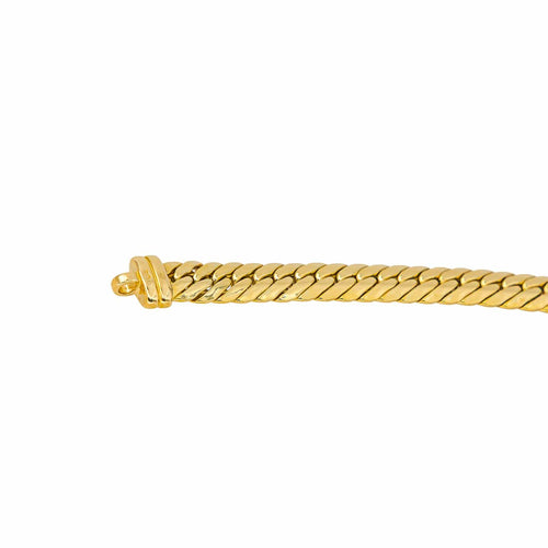 Collier Collier maille anglaise en or jaune 18 carats 58 Facettes 4584704CN