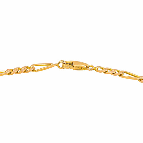 Collier Collier chaîne maille Figaro en or rose 18 carats 58 Facettes 4823794CN