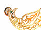 Broche Broche paon en or jaune 18 carats avec diamants et émeraude 58 Facettes 1186435CN
