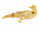 Broche Broche paon en or jaune 18 carats avec diamants et émeraude 58 Facettes 1186435CN