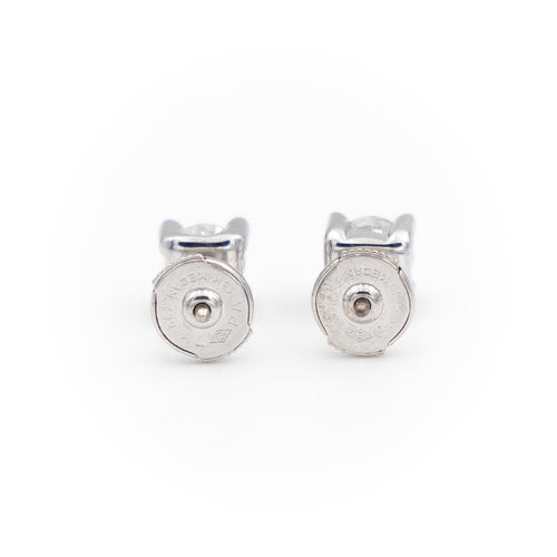 Boucles d'oreilles Boucles d’oreilles puces - Diamants taille brillant en or blanc 18 carats 58 Facettes 1931129CN