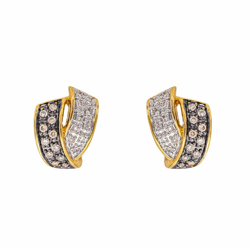 Boucles d'oreilles Boucles d’oreilles en or jaune 18 carats et diamants taille brillant 58 Facettes 2201970CN