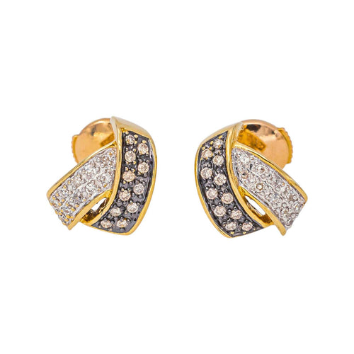 Boucles d'oreilles Boucles d’oreilles en or jaune 18 carats et diamants taille brillant 58 Facettes 2201970CN