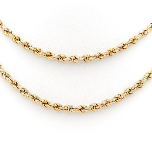 Collier Collier maille corde en or jaune 18 carats 58 Facettes 1696360CN