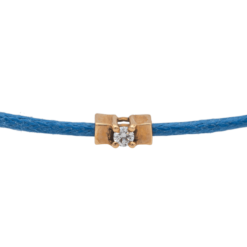 Bracelet Bracelet cordon en or rose 18 carats avec diamant 58 Facettes 578890RV