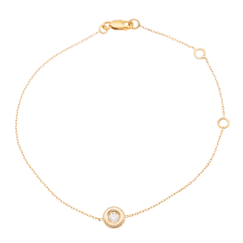 Bracelet Bracelet en or rose 18 carats avec diamant taille brillant 0,08 ct 58 Facettes 579014RV