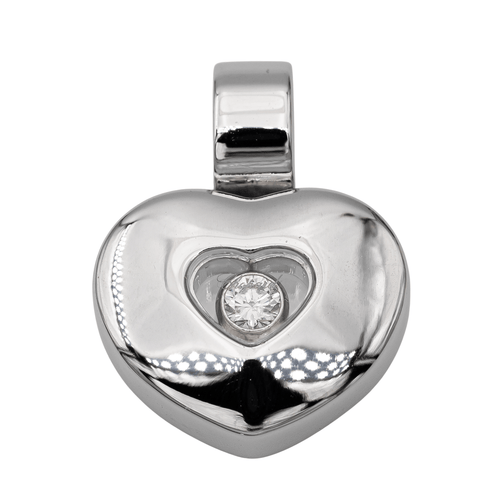 Pendentif Chopard Happy Diamonds - Pendentif cœur en or blanc et diamant mobile 58 Facettes 2308934CN