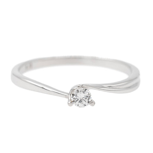 Bague 54 Bague solitaire en or blanc 18 carats avec diamant taille brillant 58 Facettes 2682326CD