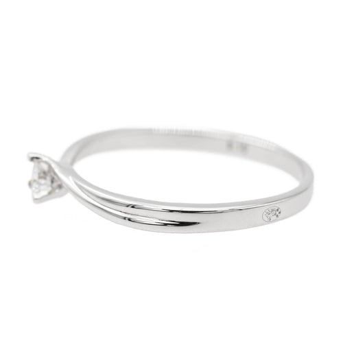 Bague 54 Bague solitaire en or blanc 18 carats avec diamant taille brillant 58 Facettes 2682326CD