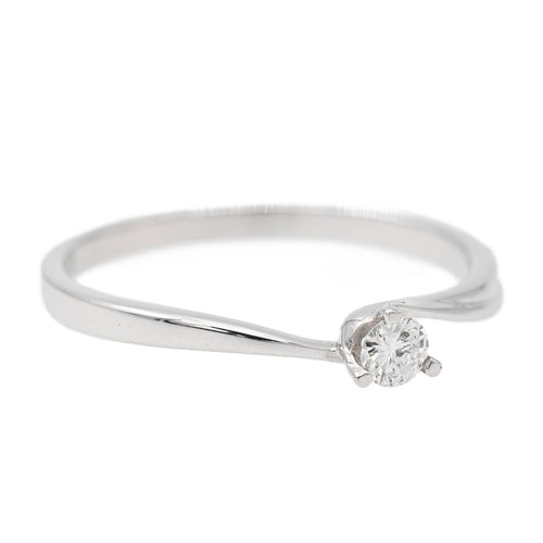Bague 54 Bague solitaire en or blanc 18 carats avec diamant taille brillant 58 Facettes 2682326CD