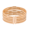 Bracelet Bracelet manchette jonc en or rose 18 carats serti de diamants 58 Facettes 3261271CN