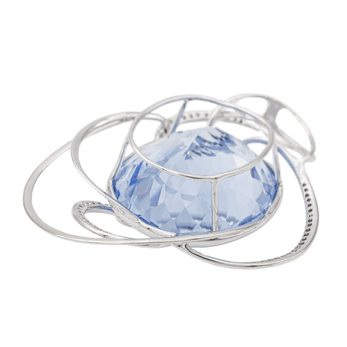 Pendentif Pendentif en or blanc avec aigue-marine et diamants 58 Facettes 2826011CN