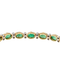 Bracelet Bracelet en or jaune et or blanc 18 carats avec émeraudes et diamants 58 Facettes 3182205CN
