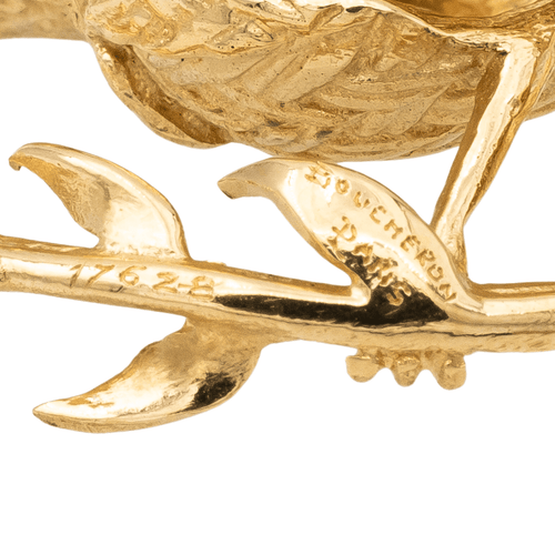Broche Boucheron - Broche oiseau en or jaune et rubis 58 Facettes 3246212CN