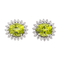 Boucles d'oreilles Boucles d’oreilles en or blanc 18 carats avec péridots et diamants 58 Facettes 3013258CN