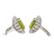 Boucles d'oreilles Boucles d’oreilles en or blanc 18 carats avec péridots et diamants 58 Facettes 3013258CN