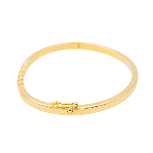 Bracelet Bracelet jonc en or jaune 18 carats serti de diamants 58 Facettes 3683017CN