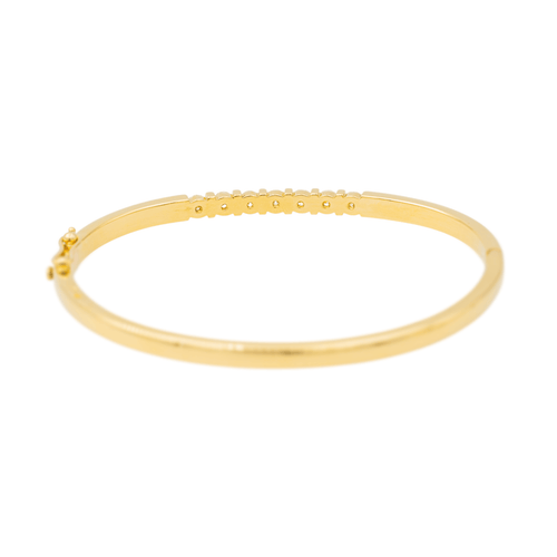 Bracelet Bracelet jonc en or jaune 18 carats serti de diamants 58 Facettes 3683017CN