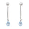 Boucles d'oreilles Boucles d'oreilles pendantes en or blanc et aigues-marines 58 Facettes 3145033CN