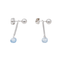 Boucles d'oreilles Boucles d'oreilles pendantes en or blanc et aigues-marines 58 Facettes 3145033CN
