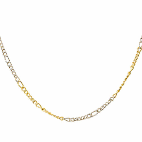 Collier Pomellato - Collier chaîne en or blanc et jaune 18 carats 58 Facettes 3479832CN