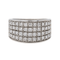 Bague 53.5 Bague en or blanc 18 carats sertie de diamants 58 Facettes 3282757CN