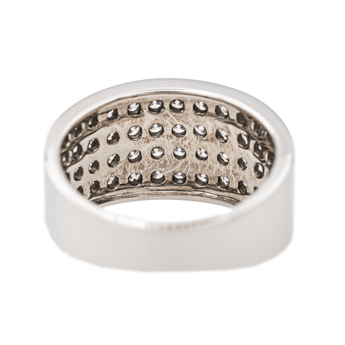 Bague 53.5 Bague en or blanc 18 carats sertie de diamants 58 Facettes 3282757CN