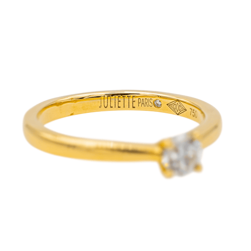 Bague 49 Juliette Paris - Bague solitaire en or jaune 18 carats et diamant 58 Facettes 2638323CN
