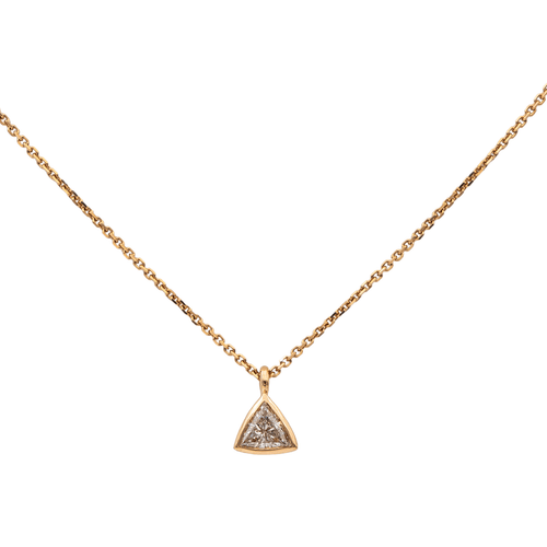 Collier Collier solitaire - Pendentif diamant en or rose 18 carats 58 Facettes 2360820CN
