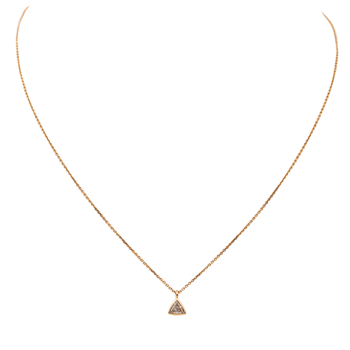 Collier Collier solitaire - Pendentif diamant en or rose 18 carats 58 Facettes 2360820CN