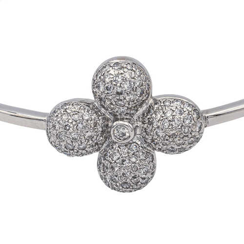 Bracelet Bracelet jonc en or blanc 18 carats serti de diamants 58 Facettes 4013368CN