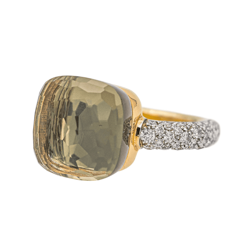Bague 52 Pomellato Nudo - Bague en or rose avec prasiolite et diamants 58 Facettes 4174060RV